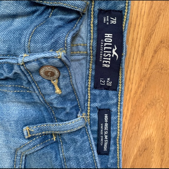 Hollister High-Rise Slim Straight Jeans Sz 7 - Picture 3 of 5
